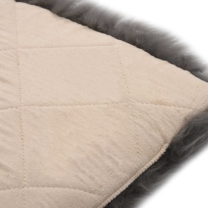 invelișuri scaun 2 buc. gri deschis piele oaie naturală 40x40cm - Img 5