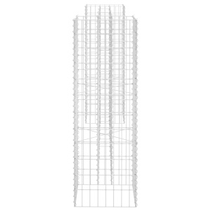 Jardinieră gabion in formă de H, sârmă oțel, 260 x 40 x 120 cm - Img 4