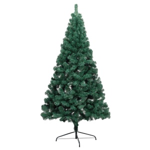 Jumătate pom Crăciun artificial cu suport, verde, 180 cm, PVC - Img 3