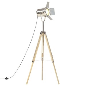 Lampă de podea cu trepied, 140 cm, lemn masiv de mango - Img 2