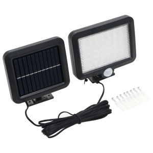 Lampă solară cu senzor de mișcare, lumini LED, alb