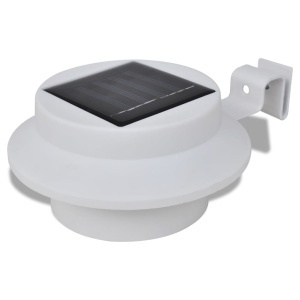 Lampă solară pentru exterior 6 pcs Lumină pentru gard Albă - Img 4
