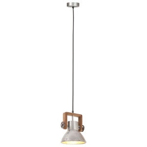 Lampă suspendată industrială, 25 W, argintiu, rotund, 19 cm E27 - Img 6