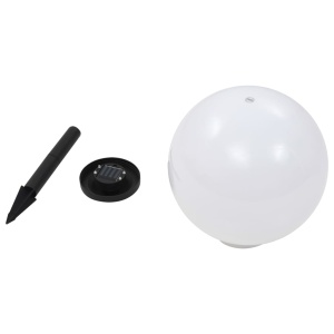 Lămpi solare de exterior cu LED, 2 buc, 30 cm, RGB, sferic - Img 5