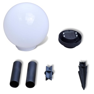 Lămpi solare pentru exterior cu LED-uri + țăruși, 20 cm, 3 buc - Img 6