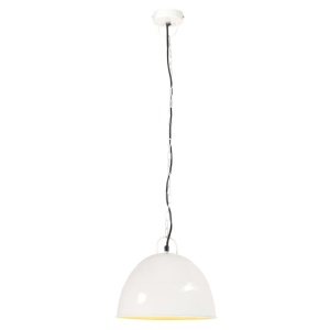 Lustră industrială vintage, 25 W, alb, rotund, 31 cm, E27 - Img 2
