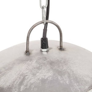 Lustră industrială vintage, 25 W, argintiu, rotund, 41 cm, E27 - Img 6