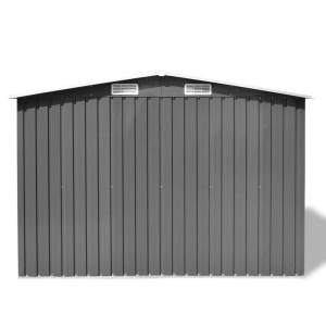 Magazie șopron metalic de grădină, 257 x 205 x 178 cm, gri - Img 8