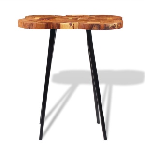 Masă bar lemn masiv de salcâm, model bușteni 90x60x110 cm - Img 5