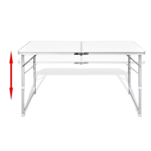 Masă camping din aluminiu reglabilă 120 x 60 cm - Img 4