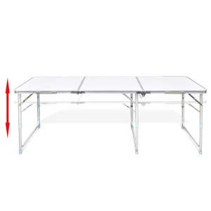 Masă camping din aluminiu reglabilă 180 x 60 cm - Img 5