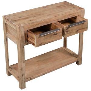 Masă consolă, 82 x 33 x 73 cm, lemn masiv de acacia - Img 3