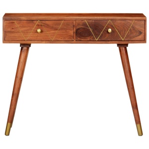 Masă consolă, 90 x 35 x 76 cm, lemn masiv de acacia - Img 8