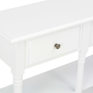 Masă consolă, alb, 120 x 30 x 76 cm, MDF - Img 6