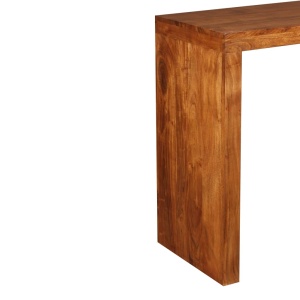 Masă consolă, lemn masiv cu finisaj de sheesham, 110x40x76 cm - Img 7