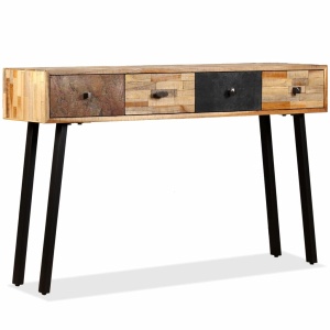 Masă consolă Lemn masiv de tec reciclat 120x30x76 cm