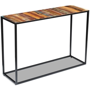 Masă consolă, lemn reciclat de esență tare, 110x35x76 cm