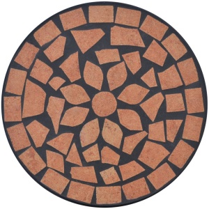 Masă cu blat ceramic, Roșu-portocaliu - Img 3