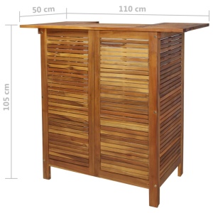 Masă de bar, 110 x 50 x 105 cm, lemn masiv de acacia - Img 9