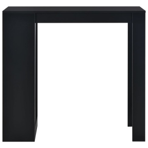 Masă de bar cu raft, negru, 110 x 50 x 103 cm - Img 3