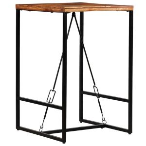 Masă de bar din lemn masiv reciclat, 70 x 70 x 106 cm - Img 4