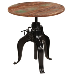 Masă de bar din lemn masiv reciclat, 75 x (76-110) cm