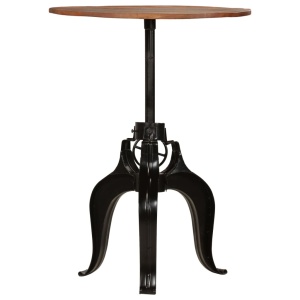 Masă de bar din lemn masiv reciclat, 75 x (76-110) cm - Img 2