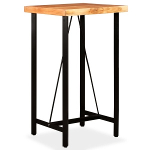 Masă de bar, lemn masiv de acacia, 60 x 60 x 107 cm - Img 12