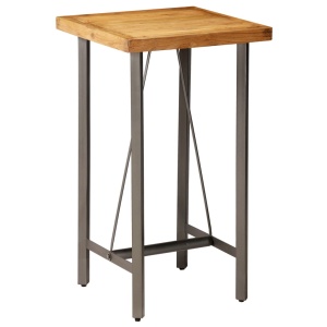 Masă de bar, lemn masiv de tec reciclat, 60 x 60 x 107 cm - Img 10