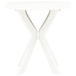 Masă de bistro, alb, Ø70 cm, plastic - Img 3