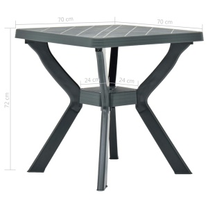 Masă de bistro, antracit, 70 x 70 x 72 cm, plastic - Img 5