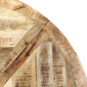 Masă de bucătărie, 150x76 cm, lemn masiv de mango, rotund - Img 5
