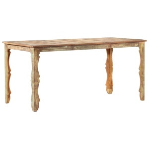 Masă de bucătărie, 160 x 80 x 76 cm, lemn masiv reciclat - Img 6