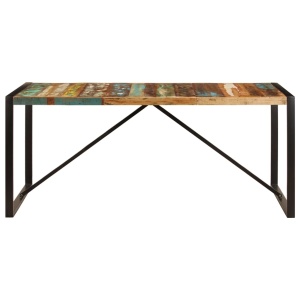 Masă de bucătărie, 180 x 90 x 75 cm, lemn masiv reciclat - Img 2