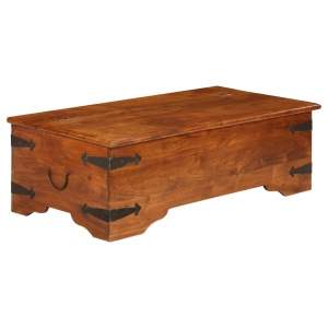 Masă de cafea 110x55x35 cm, lemn masiv acacia, finisaj sheesham - Img 9