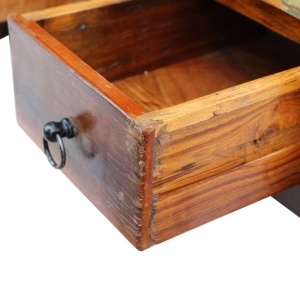 Masă de cafea cu sertare, lemn solid reciclat, 90 x 45 x 35 cm - Img 6