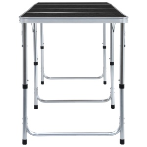 Masă de camping pliabilă, gri, 240 x 60 cm, aluminiu - Img 4