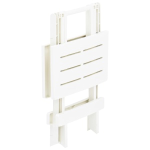 Masă de grădină pliabilă, alb, 45 x 43 x 50 cm, plastic - Img 4