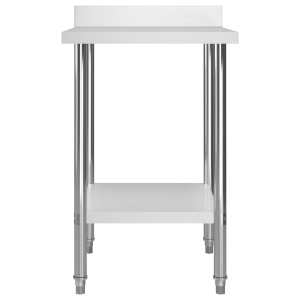 Masă de lucru bucătărie bordură antistropire 60x60x93 cm oțel - Img 3