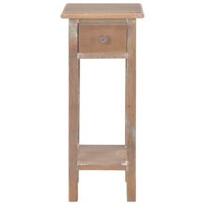 Masă laterală din lemn, maro, 27x27x65,5 cm, lemn - Img 3