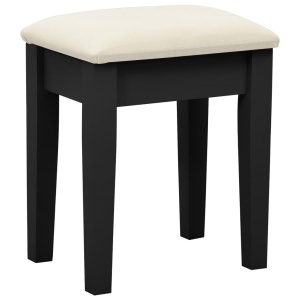 Masă toaletă cu taburet negru 65x36x128 cm lemn paulownia MDF - Img 11