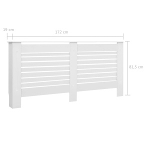 Mască pentru calorifer, MDF, 172x19x81,5 cm, alb - Img 6
