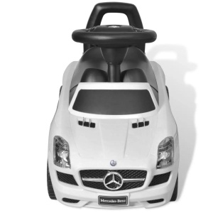 Mașină pentru copii fără pedale Mercedes Benz Alb - Img 3