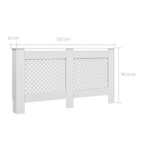 Măști de calorifer, 2 buc., alb, 152 x 19 x 81,5 cm, MDF - Img 7