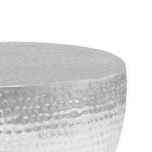 Măsuță cafea, argintiu, 100x50x28 cm aluminiu bătut la ciocan - Img 6