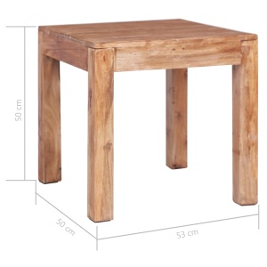 Măsuță de cafea, 53 x 50 x 50 cm, lemn masiv reciclat - Img 5