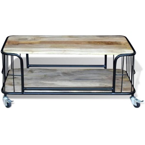 Măsuță de cafea din lemn solid de mango 100x50x35 cm - Img 5