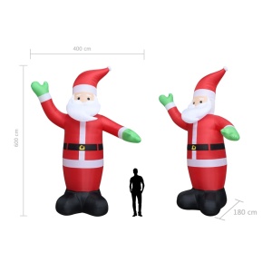 Moș Crăciun gonflabil, LED, IP44, 600 cm XXL - Img 9