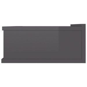 Noptiere suspendate, 2 buc., gri lucios, 40x30x15 cm, PAL - Img 7
