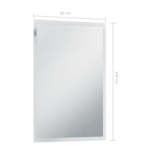 Oglindă cu LED de perete de baie, 60 x 100 cm - Img 6